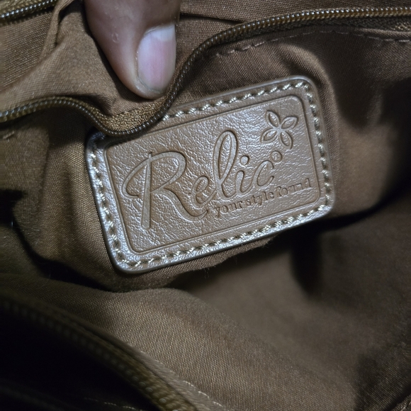 Relic by Fossil Striped Shoulder Bag Tote Purse Multicolor Boho Tassel Handbag - Picture 4 of 6